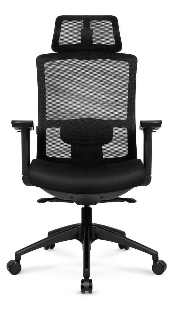 Fotel biurowy ergonomiczny obrotowy Hell's Chair HC- 1046 Czarny SIATKA MESH