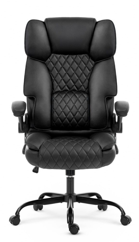 Fotel biurowy obrotowy Hell's Chair HC- 1033 Black Czarny Ekoskóra