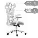 Fotel biurowy ergonomiczny obrotowy Hell's Chair HC- 1043 Szary Tkanina