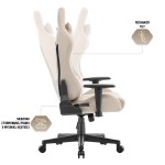 Fotel gamingowy Hell's Chair HC- 2000 Beige Black Beżowy Czarny