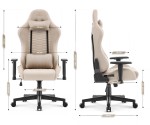 Fotel gamingowy Hell's Chair HC- 2000 Beige Black Beżowy Czarny