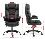 Fotel biurowy obrotowy Hell's Chair HC- 1033 Black Czarny Ekoskóra