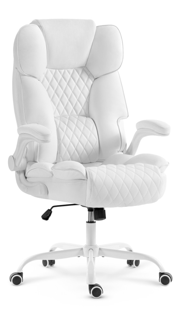 Fotel biurowy obrotowy Hell's Chair HC- 1033 White Biały Ekoskóra