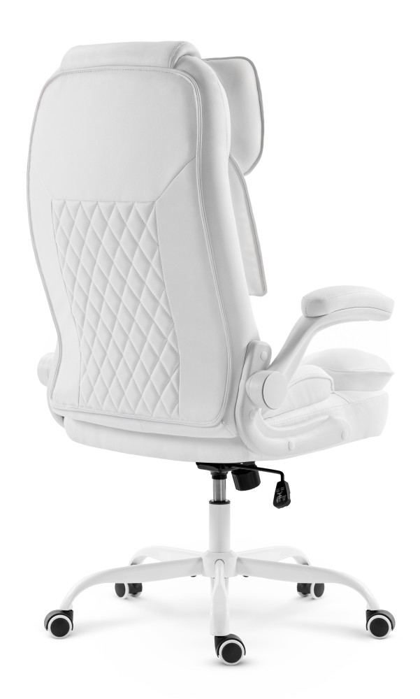 Fotel biurowy obrotowy Hell's Chair HC- 1033 White Biały Ekoskóra