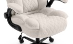 Fotel biurowy obrotowy Hell's Chair HC- 1033 Cream Boucle Tkanina