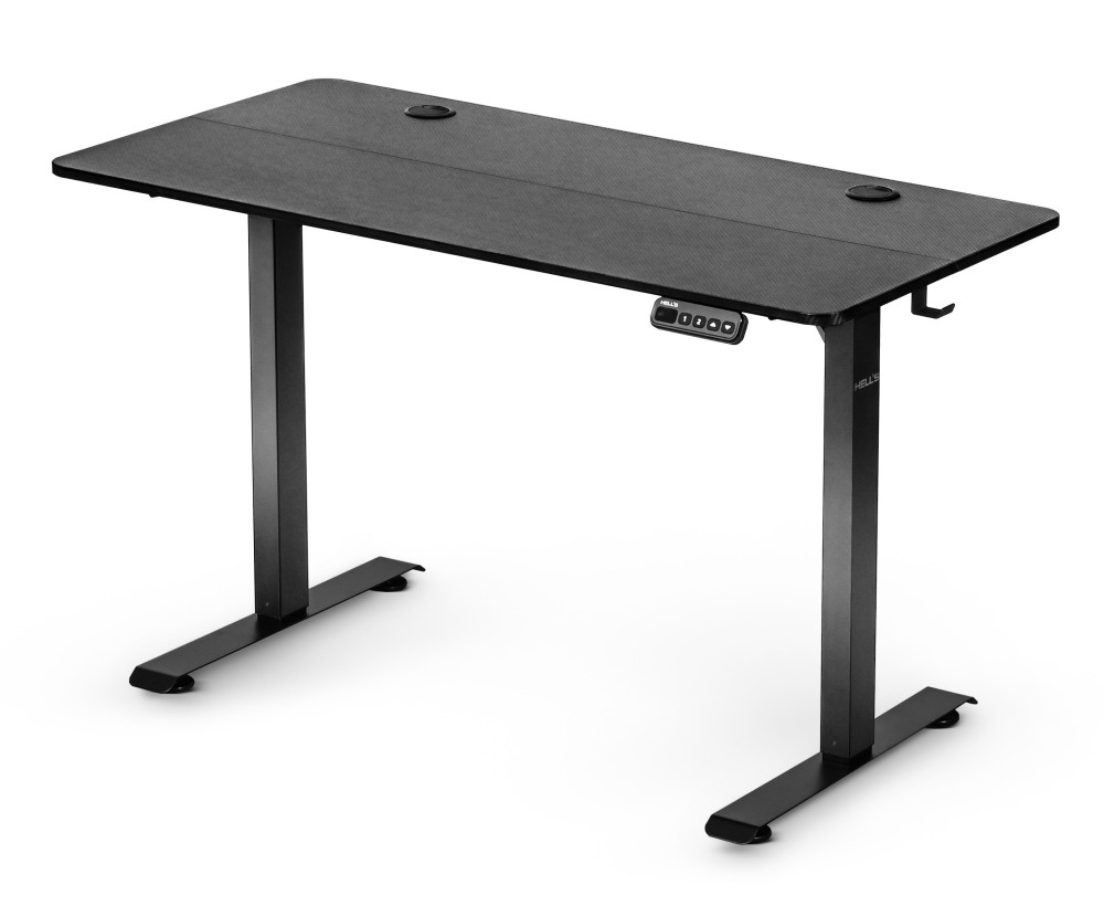 Biurko elektryczne z regulacją wysokości Hell's Chair Czarne Black Carbon