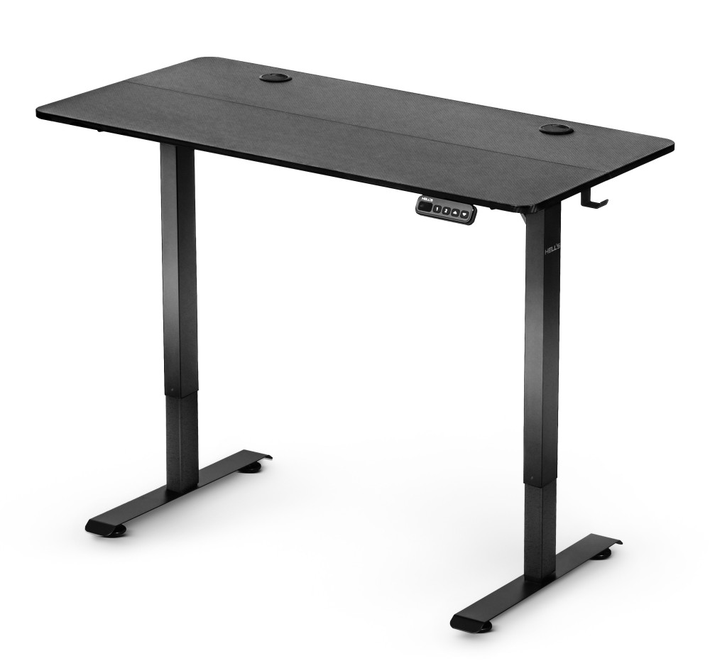 Biurko elektryczne z regulacją wysokości Hell's Chair Czarne Black Carbon