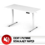 Biurko elektryczne z regulacją wysokości Hell's Chair White 140x70 cm