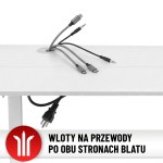 Biurko elektryczne z regulacją wysokości Hell's Chair White 140x70 cm