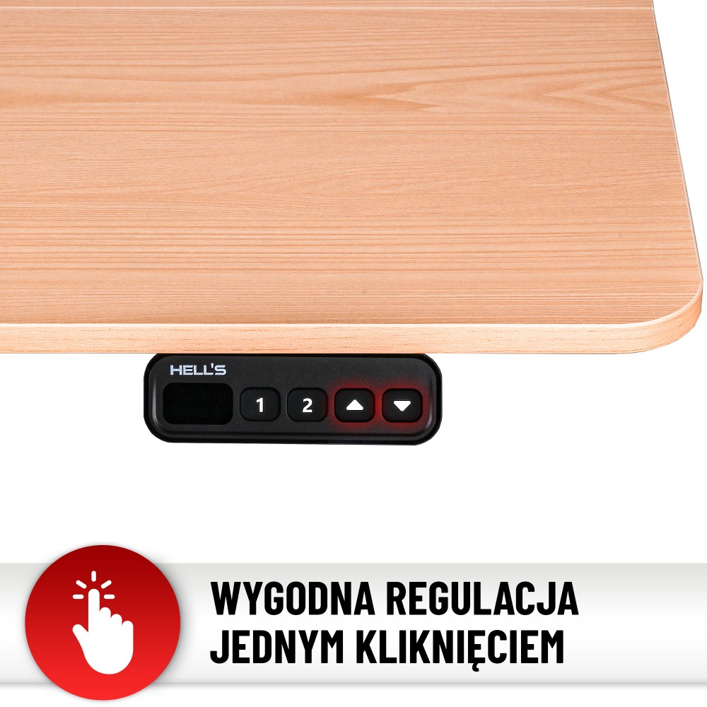 Biurko elektryczne z regulacją wysokości Hell's Chair Natur Wood White