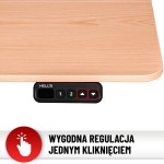 Biurko elektryczne z regulacją wysokości Hell's Chair Natur Wood White