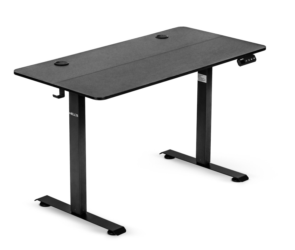 Biurko elektryczne z regulacją wysokości Hell's Chair Czarne Black Carbon