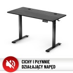 Biurko elektryczne z regulacją wysokości Hell's Chair Czarne Black Carbon