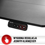 Biurko elektryczne z regulacją wysokości Hell's Chair Czarne Black Carbon