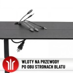 Biurko elektryczne z regulacją wysokości Hell's Chair Czarne Black Carbon