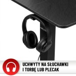Biurko elektryczne z regulacją wysokości Hell's Chair Czarne Black Carbon