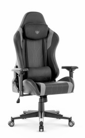 Fotel gamingowy Hell's Chair HC-2003 Black Grey Czarny Szary Ekoskóra