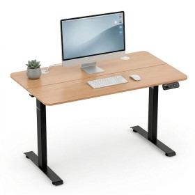 Biurko elektryczne z regulacją wysokości Hell's Chair Natur Wood Black 140x70 cm 