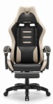 Fotel gamingowy Hell's Chair HC-1039 2.0 Black Beige Czarny Beżowy Tkanina