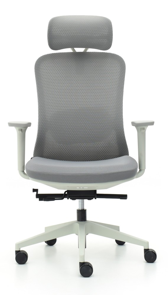 Fotel biurowy ergonomiczny obrotowy Hell's Chair HC- 1057 z Funkcją Masażu Grey Szary Tkanina