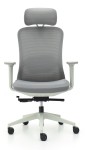 Fotel biurowy ergonomiczny obrotowy Hell's Chair HC- 1057 z Funkcją Masażu Grey Szary Tkanina