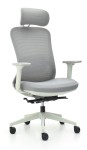 Fotel biurowy ergonomiczny obrotowy Hell's Chair HC- 1057 z Funkcją Masażu Grey Szary Tkanina