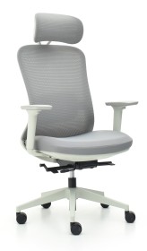 Fotel biurowy ergonomiczny obrotowy Hell's Chair HC- 1057 z Funkcją Masażu Grey Szary Tkanina