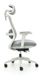 Fotel biurowy ergonomiczny obrotowy Hell's Chair HC- 1057 z Funkcją Masażu Grey Szary Tkanina