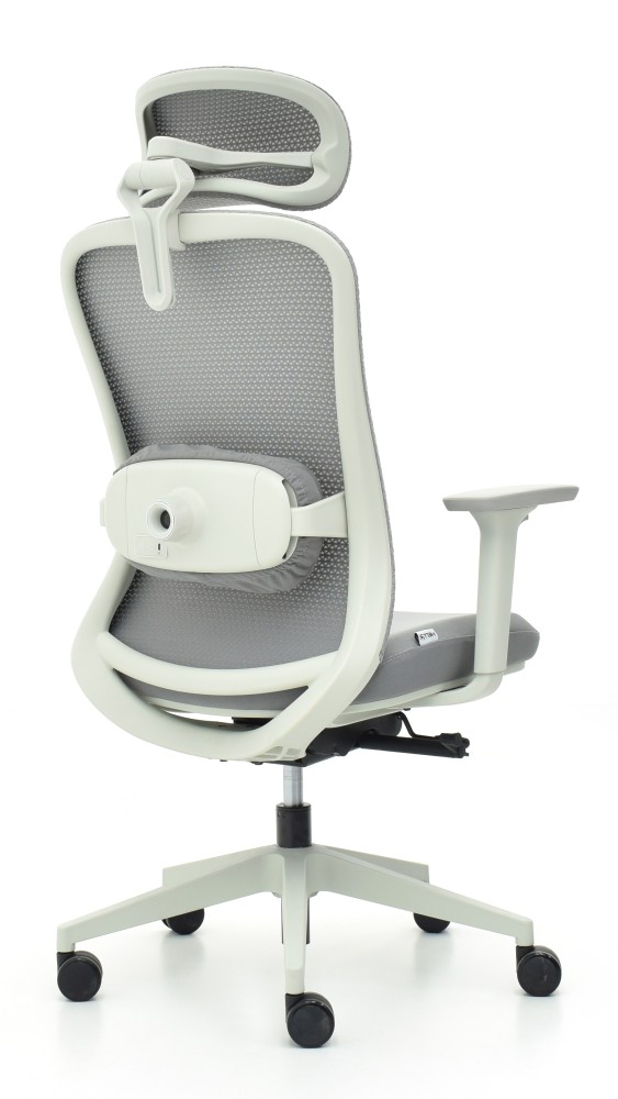Fotel biurowy ergonomiczny obrotowy Hell's Chair HC- 1057 z Funkcją Masażu Grey Szary Tkanina