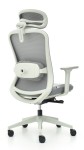Fotel biurowy ergonomiczny obrotowy Hell's Chair HC- 1057 z Funkcją Masażu Grey Szary Tkanina