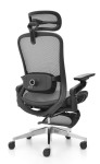 Fotel biurowy ergonomiczny obrotowy Hell's Chair HC- 1057 z Funkcją Masażu Grey Black Szary Czarny Tkanina