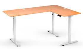 Biurko elektryczne z regulacją wysokości Hell's Chair Oak Wood White 180x120 cm     