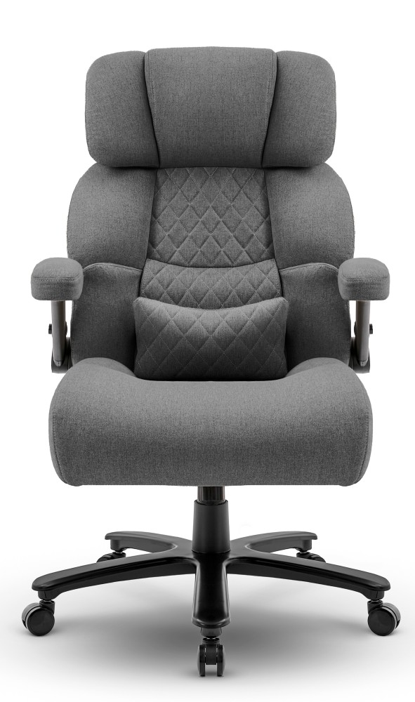 Fotel biurowy obrotowy Hell's Chair HC- 1034 Grey Szary Tkanina