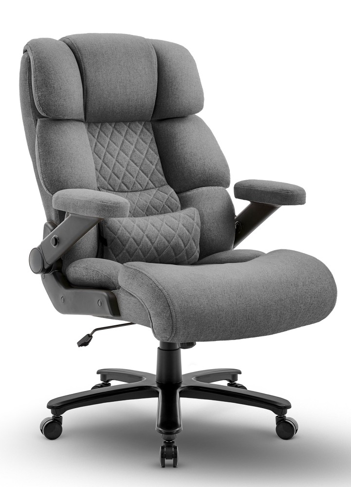 Fotel biurowy obrotowy Hell's Chair HC- 1034 Grey Szary Tkanina