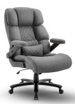 Fotel biurowy obrotowy Hell's Chair HC- 1034 Grey Szary Tkanina