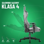 Fotel gamingowy Hell's Chair HC- 2002 Grey Green Szary Zielony Ekoskóra Premium