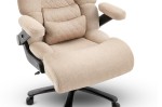 Fotel biurowy obrotowy Hell's Chair HC- 1034 Beige Beżowy Tkanina