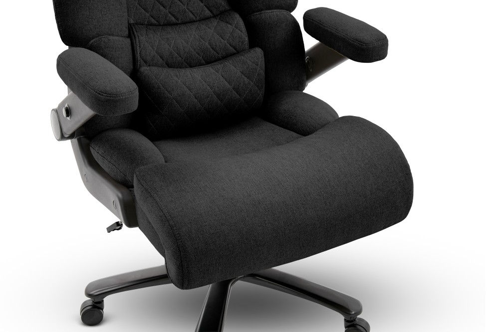 Fotel biurowy obrotowy Hell's Chair HC- 1034 Black Czarny Tkanina