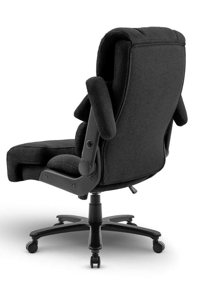 Fotel biurowy obrotowy Hell's Chair HC- 1034 Black Czarny Tkanina