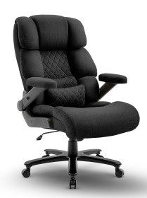 Fotel biurowy obrotowy Hell's Chair HC- 1034 Black Czarny Tkanina  