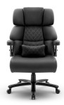 Fotel biurowy obrotowy Hell's Chair HC- 1034 Black Czarny Ekoskóra