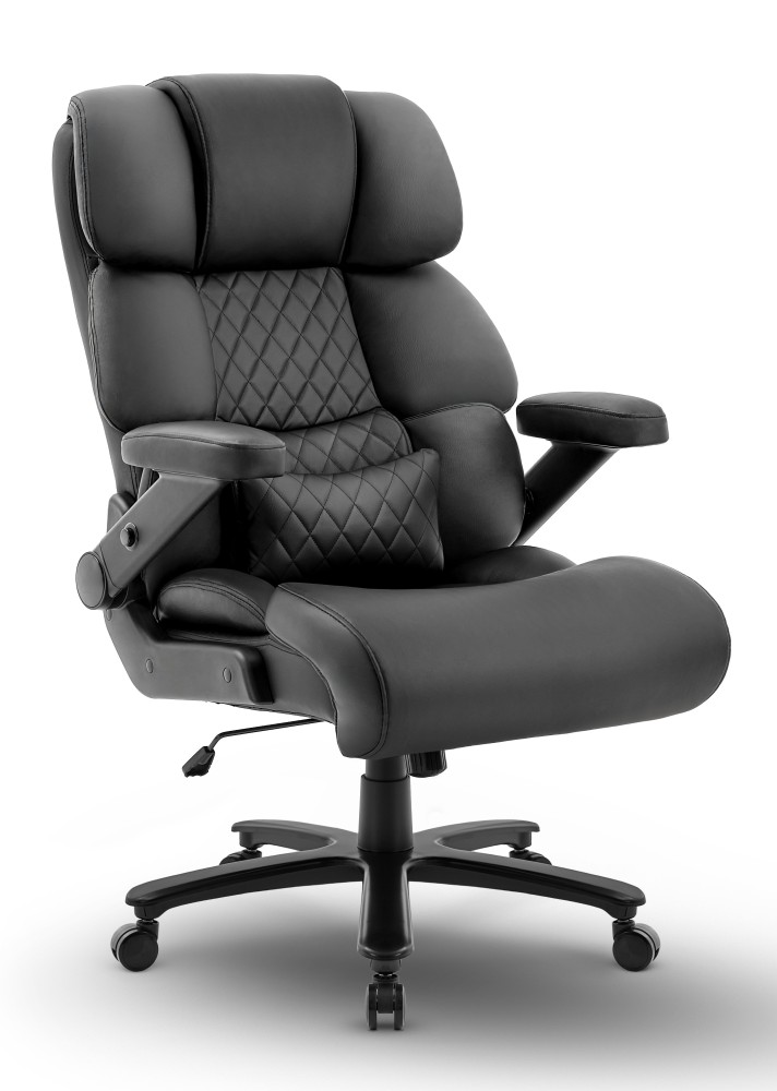 Fotel biurowy obrotowy Hell's Chair HC- 1034 Black Czarny Ekoskóra