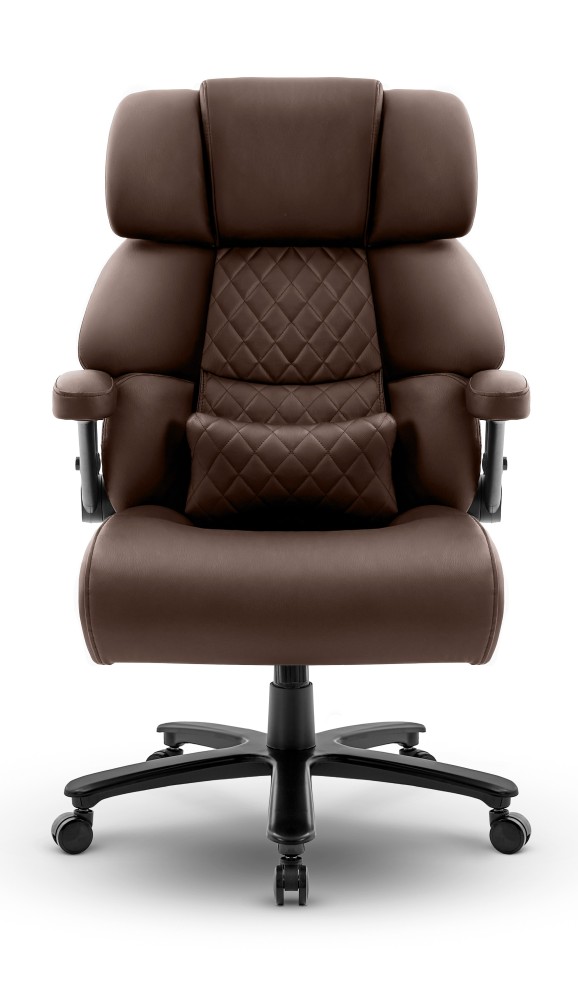 Fotel biurowy obrotowy Hell's Chair HC- 1034 Brown Brązowy Ekoskóra