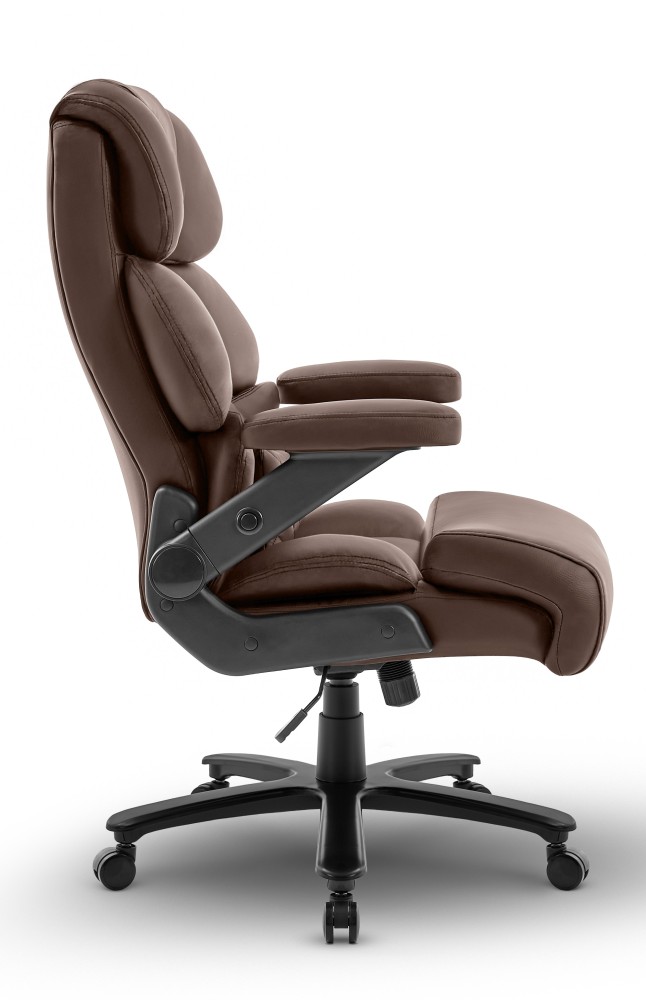 Fotel biurowy obrotowy Hell's Chair HC- 1034 Brown Brązowy Ekoskóra