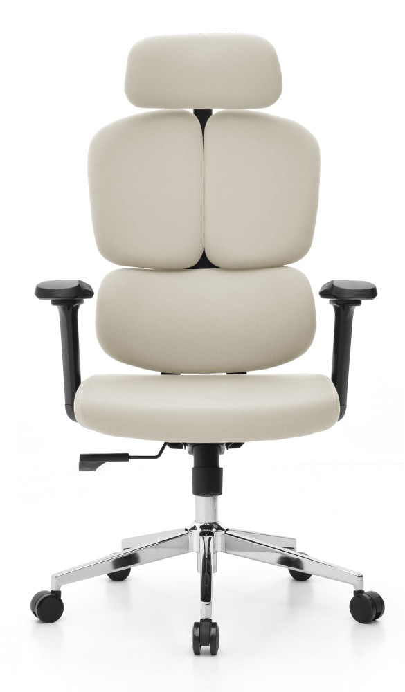 Fotel biurowy ergonomiczny obrotowy Hell's Chair HC- 1053 Beige Beżowy Tkanina