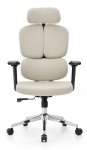 Fotel biurowy ergonomiczny obrotowy Hell's Chair HC- 1053 Beige Beżowy Tkanina