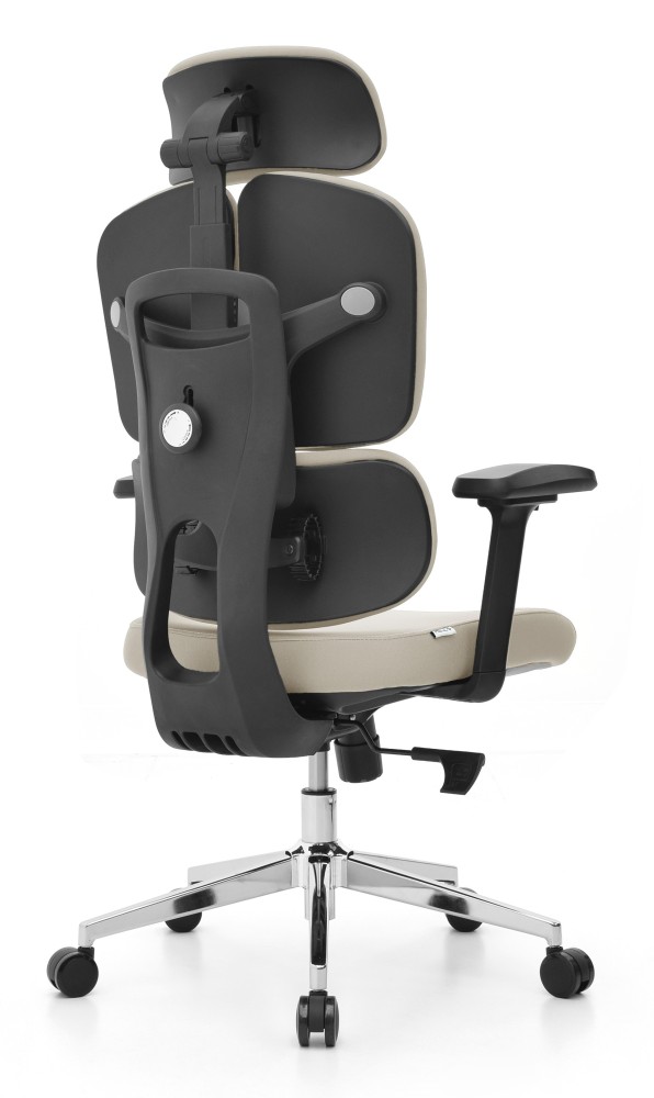 Fotel biurowy ergonomiczny obrotowy Hell's Chair HC- 1053 Beige Beżowy Tkanina
