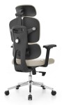Fotel biurowy ergonomiczny obrotowy Hell's Chair HC- 1053 Beige Beżowy Tkanina