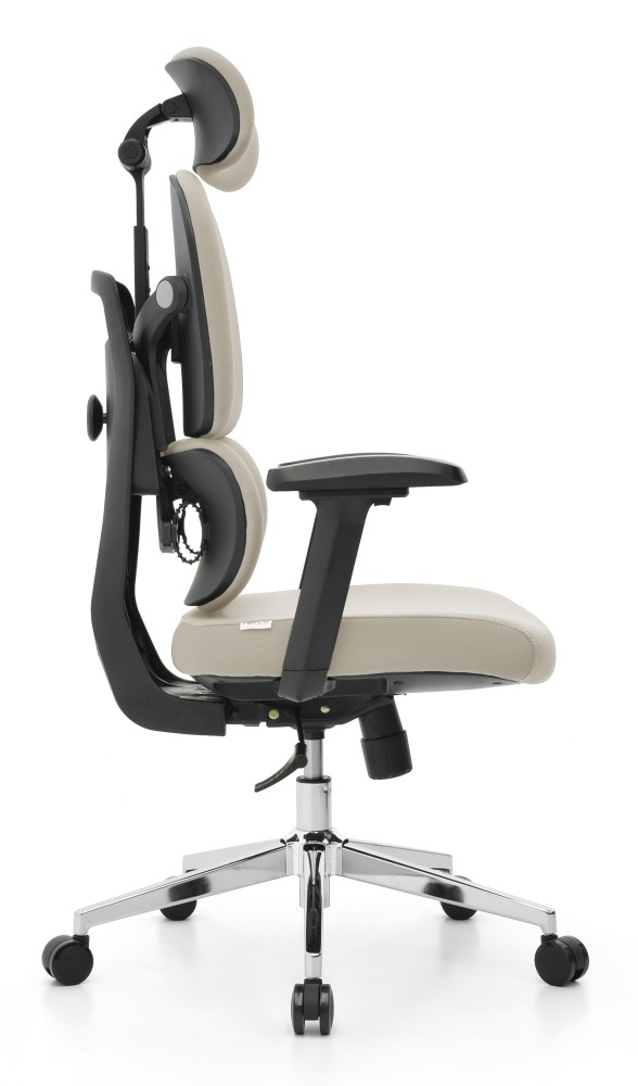 Fotel biurowy ergonomiczny obrotowy Hell's Chair HC- 1053 Beige Beżowy Tkanina