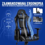 Fotel gamingowy Hell's Chair HC- 1013 Black Blue Czarny Niebieski